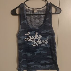 Lucky Brand Navy Camo Tank Top